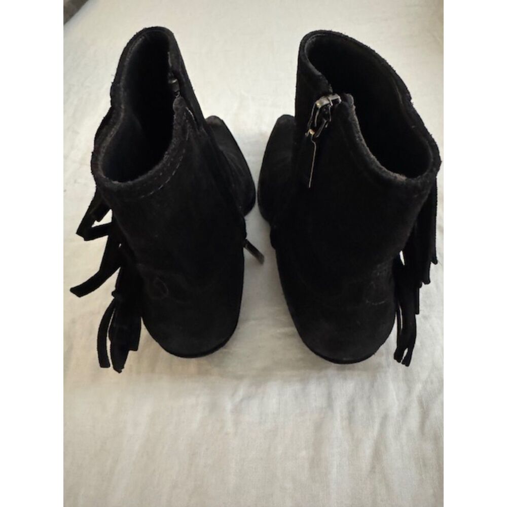 Saint Laurent YSL Lucas Women's Fringe Western Ankle Boots, Black, 36/6 - Picture 2 of 9